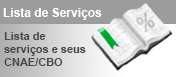 Lista de atividades e seus serviços.